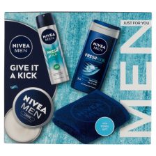   Nivea Give it a Kick Ajándékcsomag törülközővel - Tusfürdő + Dezodor + Hidratáló krém