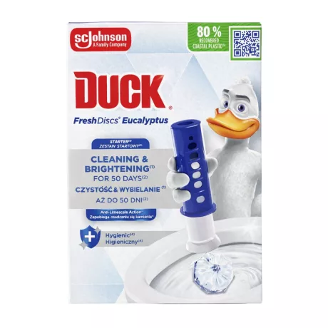 Duck Fresh Discs WC-öblítő korong Eukaliptusz 36ml