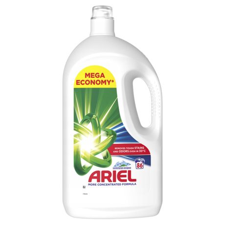 Ariel Mountain Spring folyékony mosószer fehér ruhákhoz - 86 mosás 3,87L