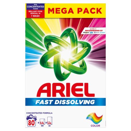 Ariel Color mosópor színes ruhákhoz - 80 mosás 4,4kg