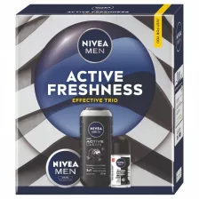   Nivea Men Active Freshness Ajándékcsomag - Tusfürdő + Golyós dezodor + Krém