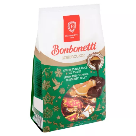 Bonbonetti Citrom-narancs ízű zselés szaloncukor 280g