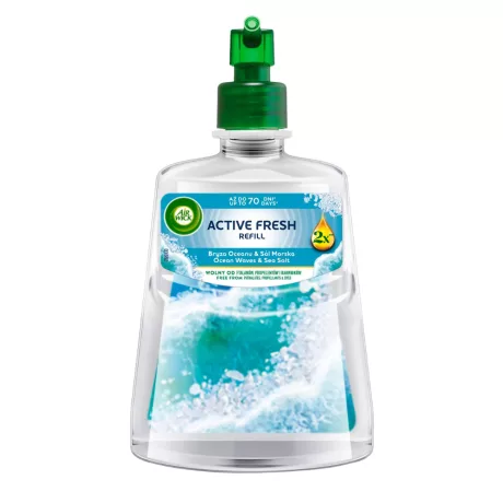 Air Wick Active Fresh utántöltő Hullámzó óceán és Tengeri só 228 ml