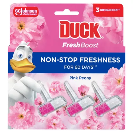 Duck Fresh Boost WC-öblítő rúd Pink Peony 3x16g