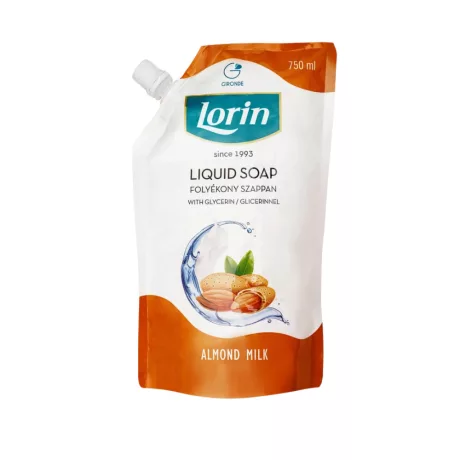 Lorin folyékony szappan utántöltő Mandulatej 750ml