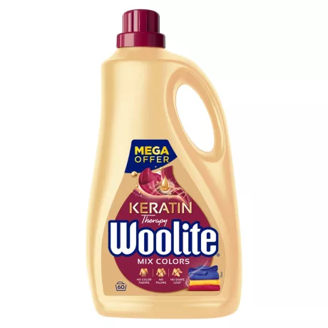 Woolite Keratin Therapy folyékony mosószer színes ruhákhoz - 60 mosás 3,6L