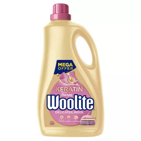 Woolite Keratin Therapy folyékony mosószer érzékeny és gyapjú ruhákhoz - 60 mosás 3,6L