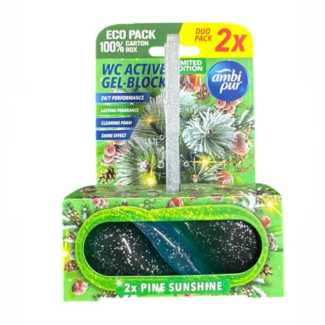 Ambi Pur aktív WC illatosító gél blokk Pine Sunshine 2x45g