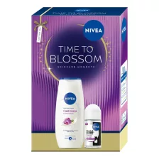   Nivea Time to Blossom Ajándékcsomag - Krémtusfürdő + Golyós dezodor