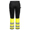 Portwest CD858 WX2 Eco Hi-Vis Class 1 lengőzsebes nadrág sárga-fekete