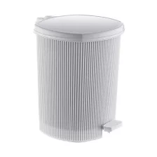 Stripes pedálos szemetes kivehető vödörrel Fehér 20L
