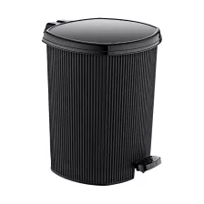Stripes pedálos szemetes kivehető vödörrel Fekete 20L