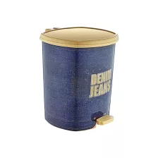Műanyag pedálos szemetes Denim Jeans mintás 11L