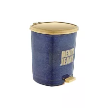 Műanyag pedálos szemetes Denim Jeans mintás 6L