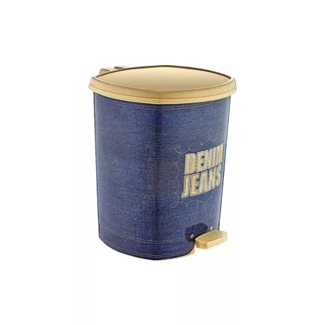 Műanyag pedálos szemetes Denim Jeans mintás 6L