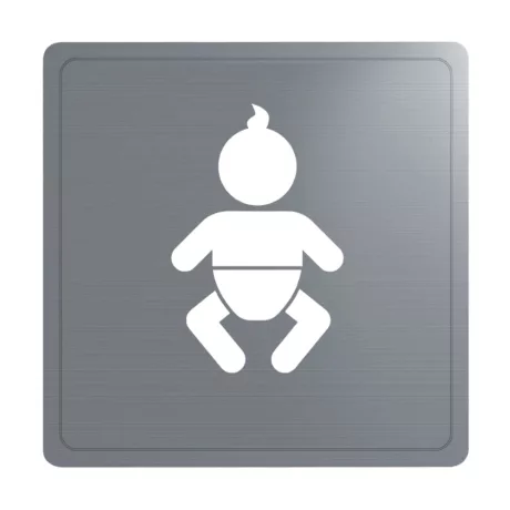 Delabie Pelenkázó piktogram rozsdamentes acél, selyem, öntapadós 12,5x12,5cm