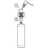 Delabie mosdópultba süllyesztett szappanadagoló - egyenes, 1000ml