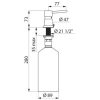 Delabie mosdópultba süllyesztett szappanadagoló - egyenes, 1000ml