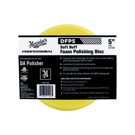 Meguiar's Soft Buff Foam Polishing Disc 5" közepes polírozó korong 140 mm