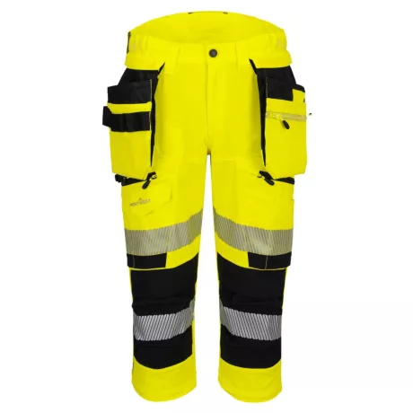 Portwest DX402 DX4 Hi-Vis 3/4-es nadrág sárga-fekete