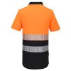 Portwest DX435 DX4 Hi-Vis Class 1 cipzáras pólóing narancs-fekete