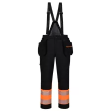   Portwest DX437 DX4 Hi-Vis Class 1 téli kantáros nadrág narancs-fekete