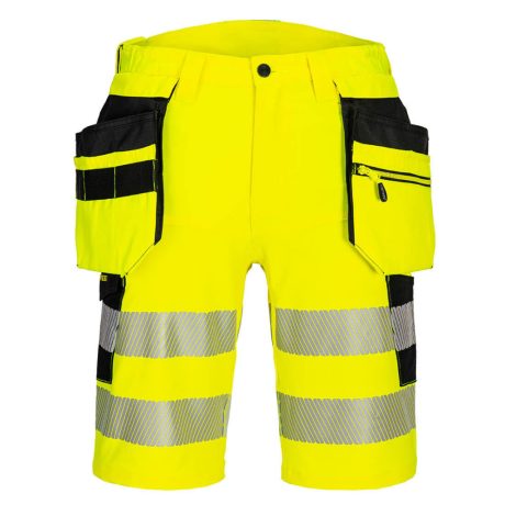 Portwest DX446 DX4 Hi-Vis Holster rövidnadrág sárga-fekete