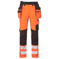   Portwest DX454 DX4 Hi-Vis lengőzsebes nadrág narancs-fekete