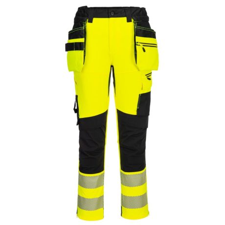 Portwest DX454 DX4 Hi-Vis lengőzsebes nadrág sárga-fekete