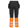 Portwest DX457 DX4 Hi-Vis Class 1 lengőzsebes nadrág narancs-fekete