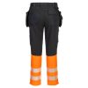 Portwest DX457 DX4 Hi-Vis Class 1 lengőzsebes nadrág narancs-fekete