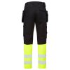 Portwest DX457 DX4 Hi-Vis Class 1 lengőzsebes nadrág sárga-fekete