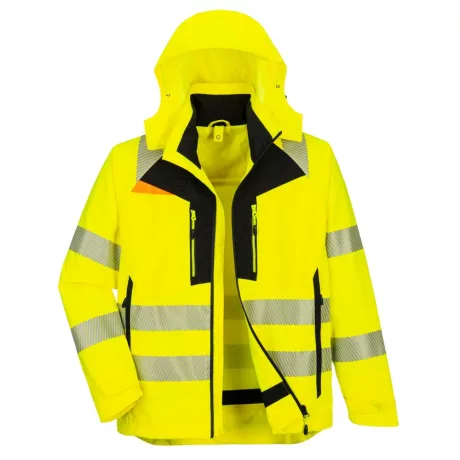 Portwest DX466 DX4 Hi-Vis 4 az 1-ben kabát sárga-fekete