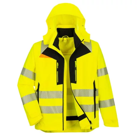 Portwest DX466 DX4 Hi-Vis 4 az 1-ben kabát sárga-fekete