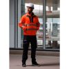 Portwest DX477 DX4 Hi-Vis cipzáras pulóver narancs-fekete