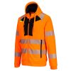 Portwest DX477 DX4 Hi-Vis cipzáras pulóver narancs-fekete
