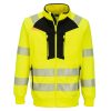 Portwest DX477 DX4 Hi-Vis cipzáras pulóver sárga-fekete