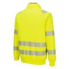 Portwest DX477 DX4 Hi-Vis cipzáras pulóver sárga-fekete