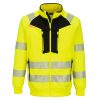 Portwest DX477 DX4 Hi-Vis cipzáras pulóver sárga-fekete