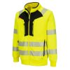 Portwest DX477 DX4 Hi-Vis cipzáras pulóver sárga-fekete