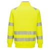 Portwest DX477 DX4 Hi-Vis cipzáras pulóver sárga-fekete