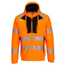 Portwest DX484 DX4 Hi-Vis kapucnis pulóver narancs-fekete
