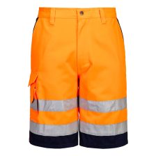 Portwest E043 Hi-Vis rövidnadrág narancs-tengerészkék