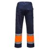 Portwest E049 Hi-Vis kéttónusú nadrág narancs-tengerészkék