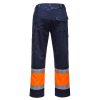 Portwest E049 Hi-Vis kéttónusú nadrág narancs-tengerészkék