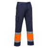 Portwest E049 Hi-Vis kéttónusú nadrág sárga-tengerészkék