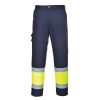 Portwest E049 Hi-Vis kéttónusú nadrág sárga-tengerészkék