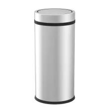 Dayco rozsdamentes acél billenőfedeles szemetes 45L