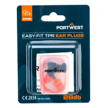   Portwest EP22 Könnyen illeszkedő zsinóros TPR füldugó 28dB