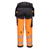 Portwest EV442 EV4 Hi-Vis Class 1 lengőzsebes nadrág narancs-metál szürke